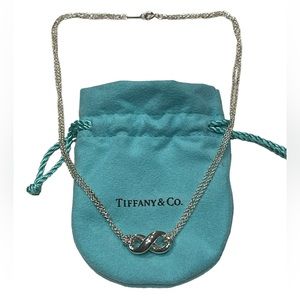 Tiffany & Co. Infinity Double Chain Silver Necklace